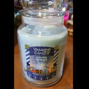 YANKEE CANDLE Workshop Wonders - Yuletide Wishes Large Jar Candle 22oz New!